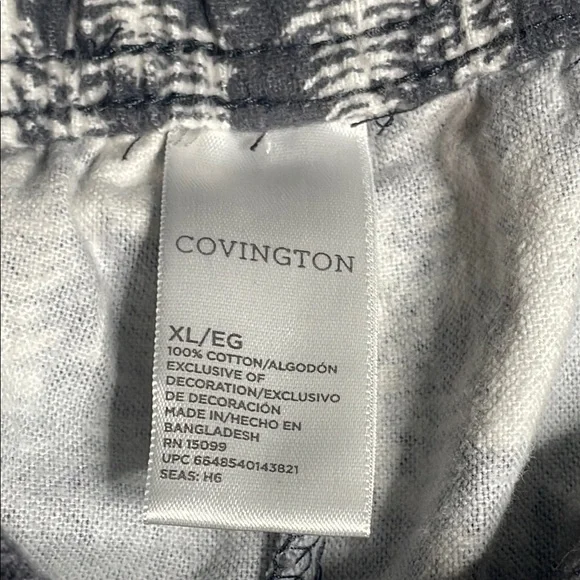 Convington Pajama Pants Gray and White Tree Print - Picture 6 of 11